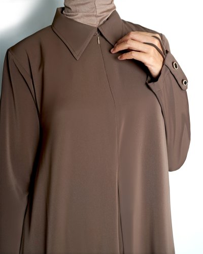 AISHA Abaya - Coffee