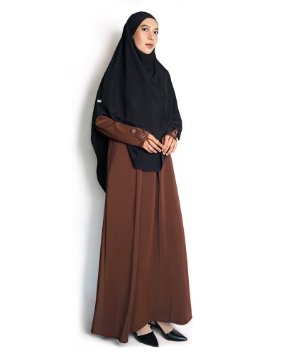 AISHA Abaya - Mahogany