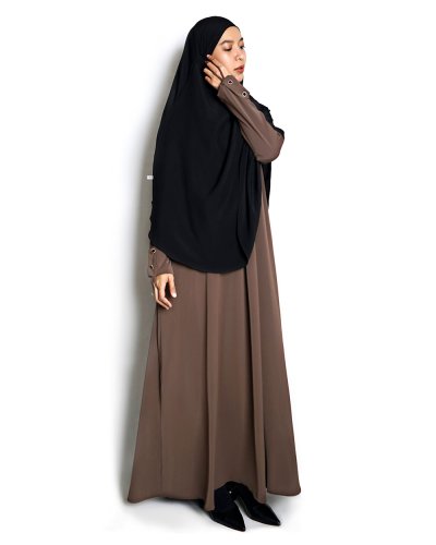 AISHA Abaya - Coffee