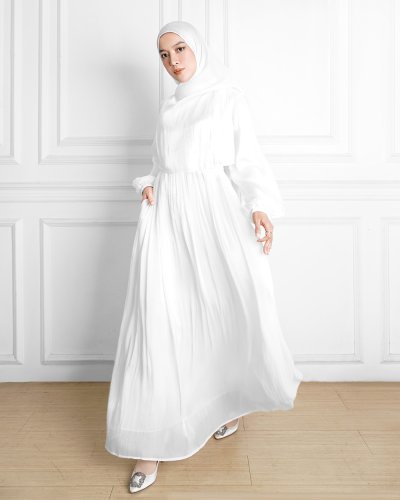 SAFEEYA DRESS ONLY - BROKEN WHITE SAFEEYA DRESS ONLY - BROKEN WHITE