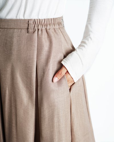 LANA SKIRT LINEN (Khaki ONLY)
