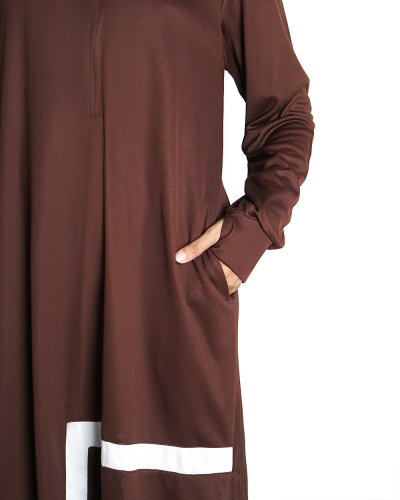 K Sport KHAULA DRESS - DARK BROWN