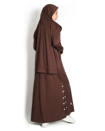 K Sport KHAULA DRESS - DARK BROWN