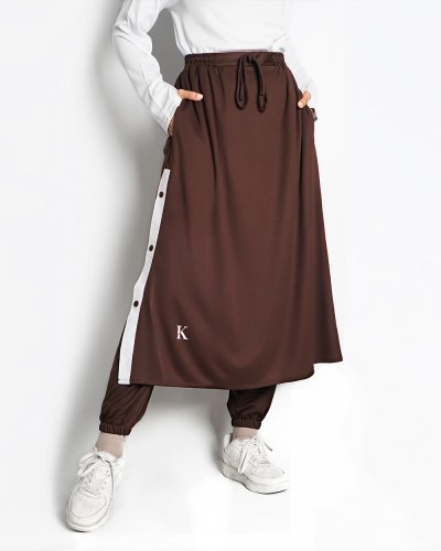 K Sport KHARANI SKIRT PANTS - DARK BROWN