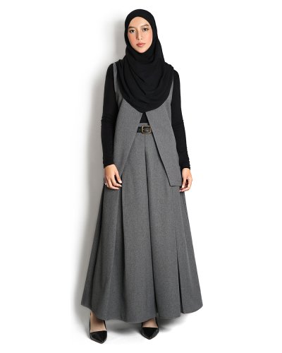 LOUISA VEST & LANA SKIRT SET - Grey