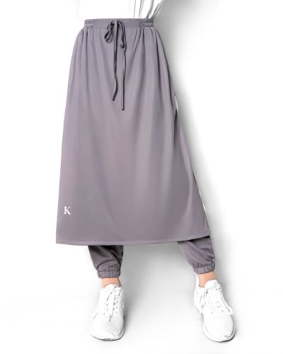 KHARANI SKIRT PANTS-GREY PURPLE