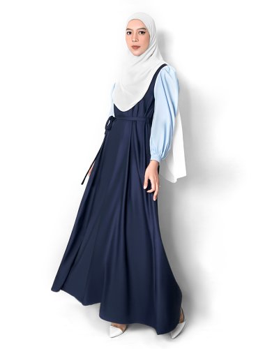 CANAN DRESS (NAVY-BLUE)