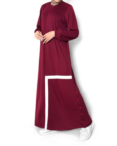 KHAULA DRESS - MERAH PUTIH