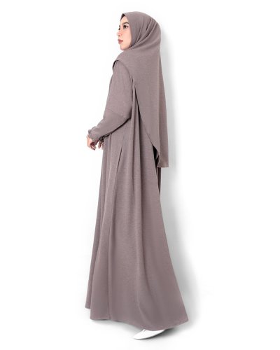 UZMA KNIT Abaya - MAUVE