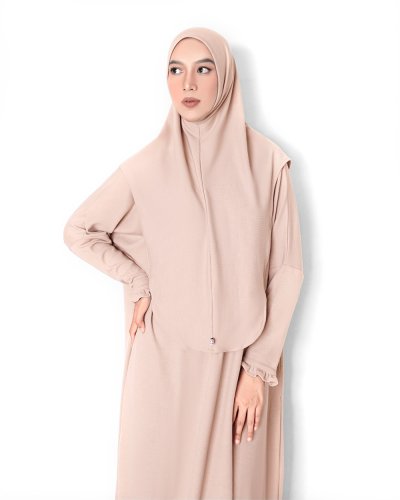 UZMA KNIT Abaya - MOCHA