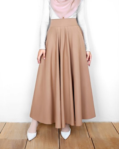 MIYA COTTON SKIRT - BROWN MIYA COTTON SKIRT - BROWN