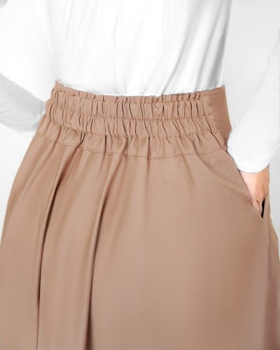 MIYA COTTON SKIRT - BROWN MIYA COTTON SKIRT - BROWN