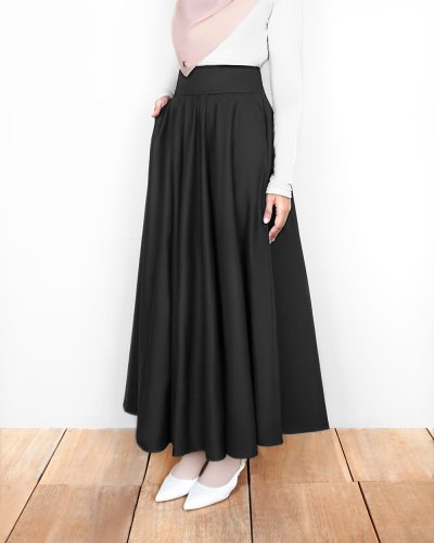 MIYA COTTON SKIRT - BLACK MIYA COTTON SKIRT - BLACK