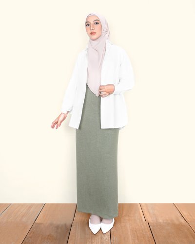 KIYO KNIT SKIRT - GREEN