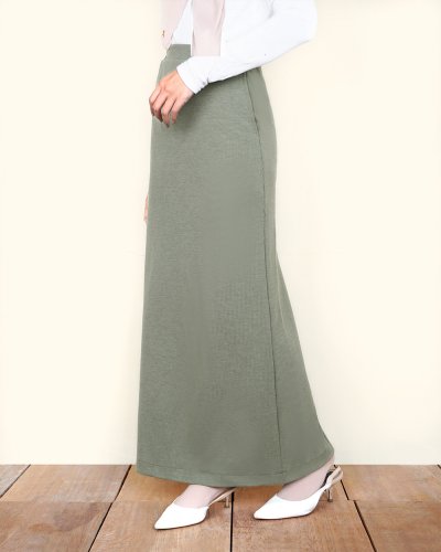 KIYO KNIT SKIRT - GREEN