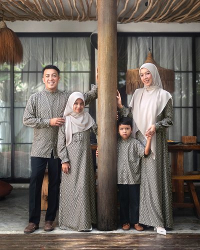 EID 1447H - AIRA SHIRT DAD (Olive Grey)