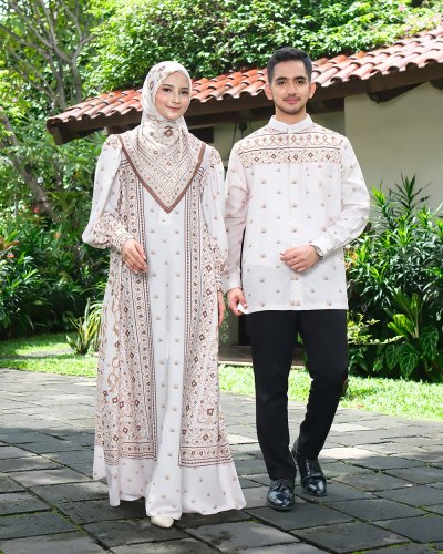 EID SERIES - MUGHALI DRESS (Beige)