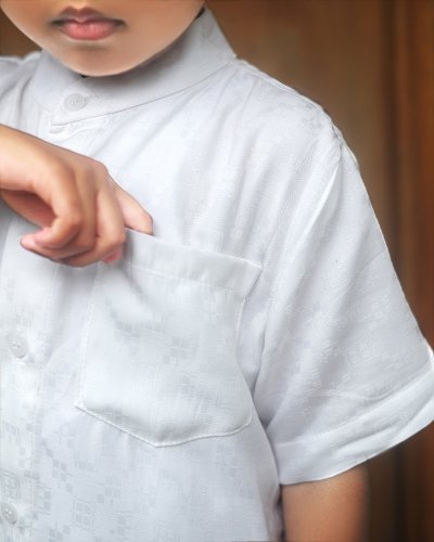 EID 1447H - AIRA SHIRT KIDS (Soft White)