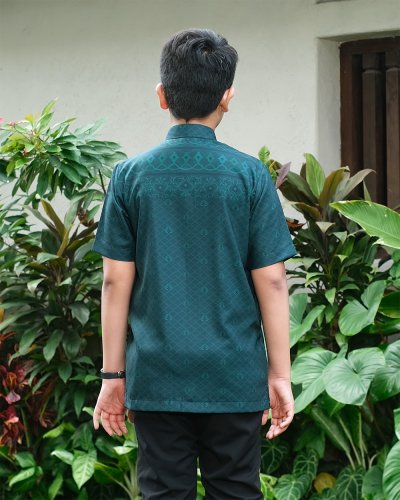 EID SERIES - MUGHALI SHIRT KIDS (Emerald Green)