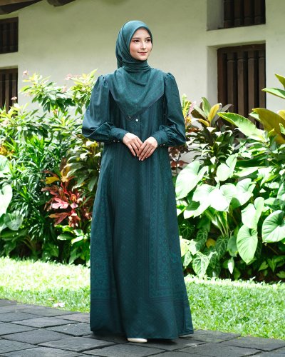 EID SERIES - MUGHALI DRESS (Emerald Green)