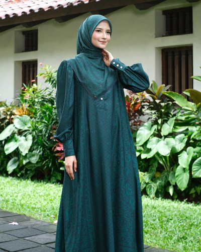 EID SERIES - MUGHALI DRESS (Emerald Green)