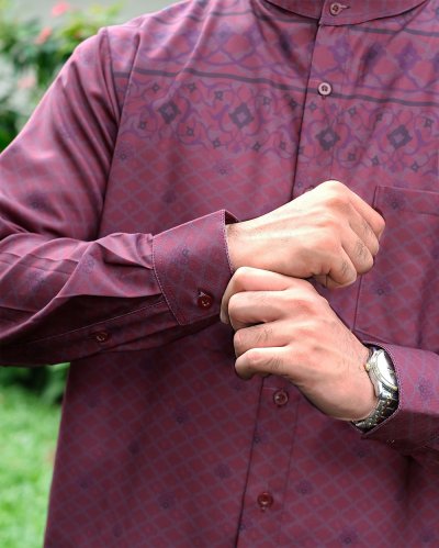 EID SERIES - MUGHALI SHIRT DAD (Burgundy)