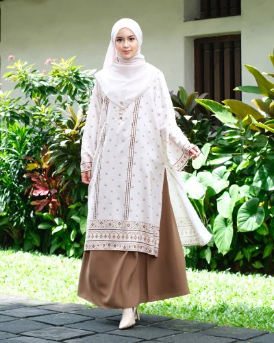 EID SERIES - MUGHALI KURTA TUNIC (Beige)