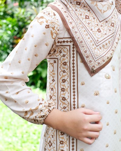 EID SERIES - MUGHALI DRESS KIDS (Beige)