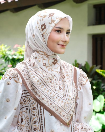 EID SERIES - MUGHALI DRESS (Beige)