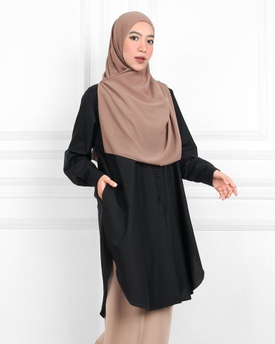 KALLA OVERSIZED TUNIC - BLACK
