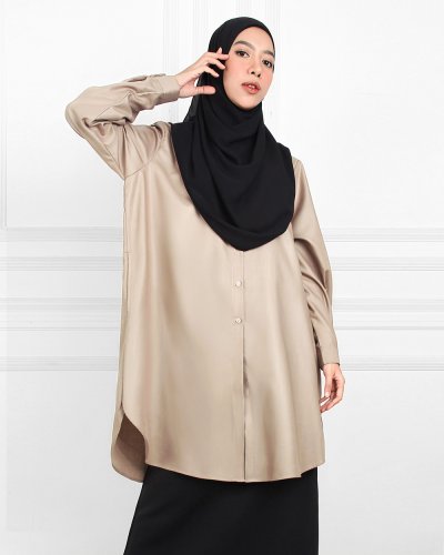 KALLA OVERSIZED TUNIC - MOCHA