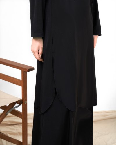 HAVA FULL SET (TUNIC, SKIRT, AND HIJAB)- BLACK