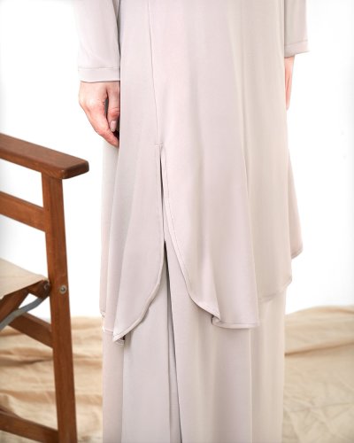 HAVA ONE SET (TUNIC & SKIRT ONLY)-LIGHT TAUPE