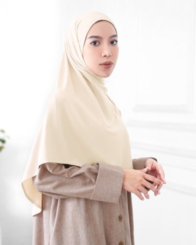 NURA INSTANT HIJAB (MEDIUM) - BEIGE