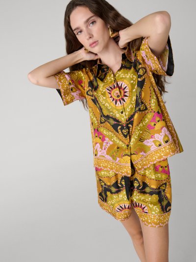 DVF	ALEXA SHIRT	REALTO MEDALLION MED ECRU