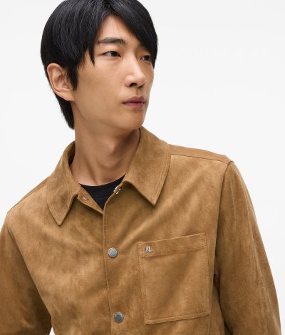 KARL LAGERFELD - RTW-1 FAUX SUEDE JACKET OTTER