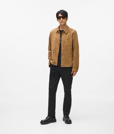 KARL LAGERFELD - RTW-1 FAUX SUEDE JACKET OTTER