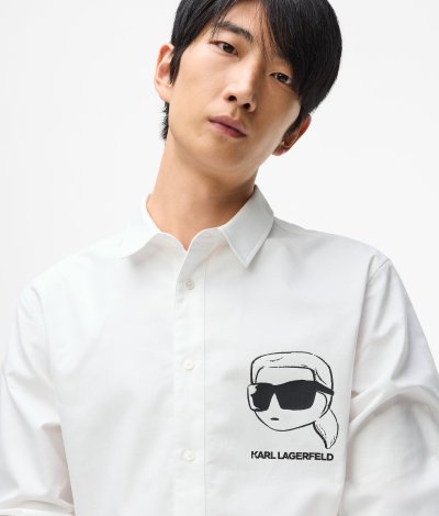 KARL LAGERFELD - IKON SHIRT W CHEST PRINT