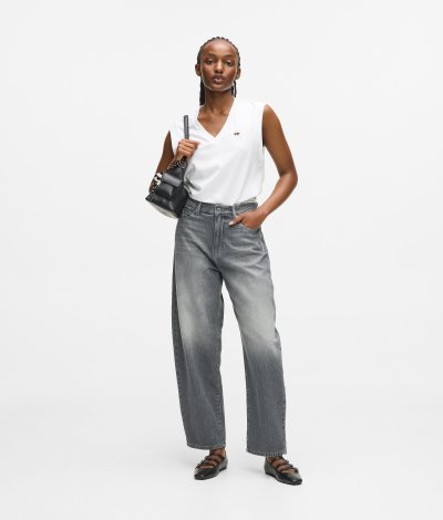 KARL LAGERFELD - IKON BARREL DENIM PANTS