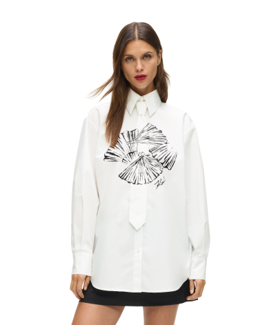 KARL LAGERFELD - POPLIN TIE SHIRT