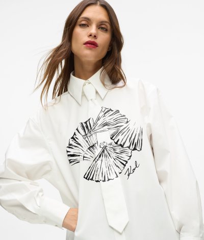 KARL LAGERFELD - POPLIN TIE SHIRT