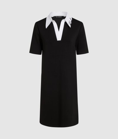 KARL LAGERFELD - SIGNATURE COLLAR T-SHIRT DRESS