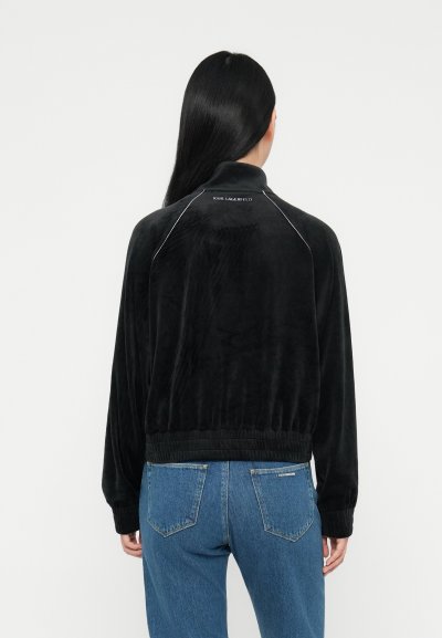 KARL LAGERFELD - IKON VELVET ZIP UP