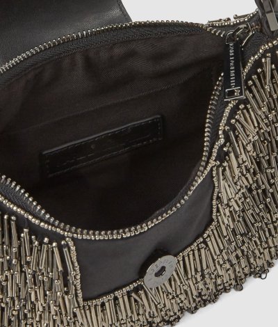 KARL LAGERFELD - K/SIGNATURE BEADED MOON BAG