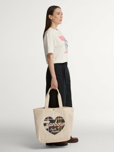 BARBOUR HEART TOTE BAG