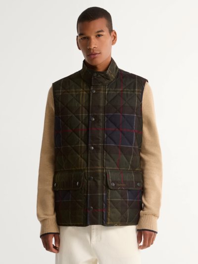 BARBOUR ICONS TARTAN LOWERDALE QUILTED GILET