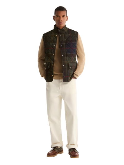 BARBOUR ICONS TARTAN LOWERDALE QUILTED GILET