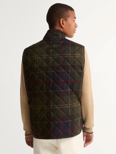 BARBOUR ICONS TARTAN LOWERDALE QUILTED GILET
