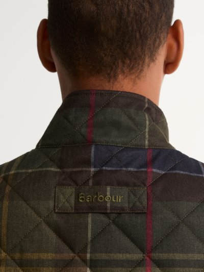 BARBOUR ICONS TARTAN LOWERDALE QUILTED GILET