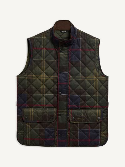 BARBOUR ICONS TARTAN LOWERDALE QUILTED GILET